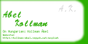 abel kollman business card