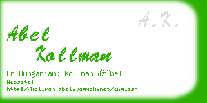 abel kollman business card